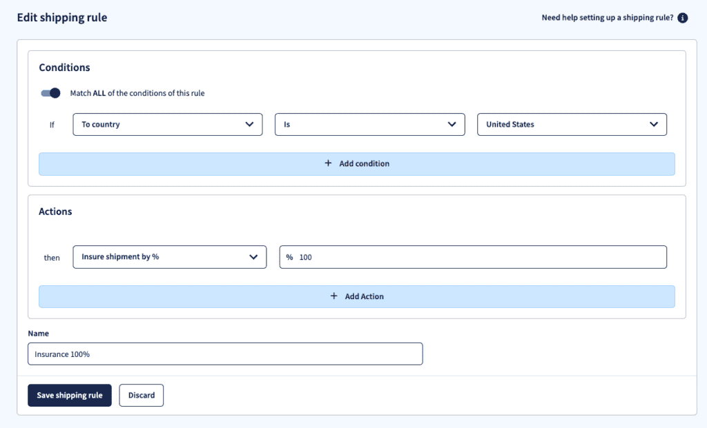 Insure shipment by % - Sendcloud solutions for international shipping